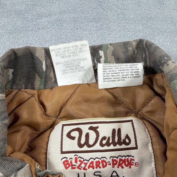 Walls Blizzard-Pruf Youth Size 12 Regular Insulated Coveralls Realtree Camo USA - Picture 9 of 12